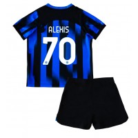 Fotbalové Dres Inter Milan Alexis Sanchez #70 Dětské Domácí 2023-24 Krátký Rukáv (+ trenýrky)